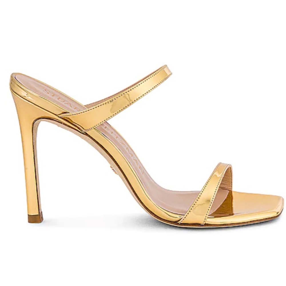 Stuart Weitzman Aleena 100 Stiletto in Gold!! Worn once!